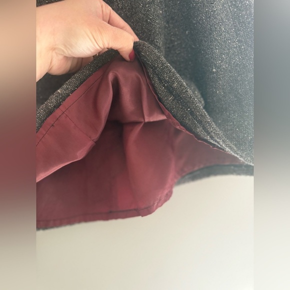 Gap Womens Skirt SZ 8 Grey Tweed Mini Lined Wool Blend Back Zip Y2K Academic - Picture 5 of 8